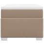 Cama box spring con colchón cuero sintético capuchino 80x200 cm