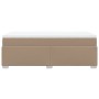 Cama box spring con colchón cuero sintético capuchino 80x200 cm