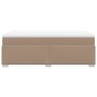 Cama box spring con colchón cuero sintético capuchino 90x190 cm