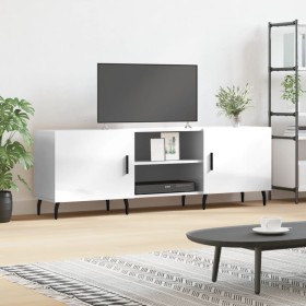 Hochglanzweißer TV-Schrank aus Holzwerkstoff, 150 x 30 x 50 cm von vidaXL, TV-Möbel - Ref: Foro24-829110, Preis: 96,91 €, Rab...