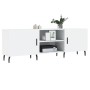 Glossy white engineered wood TV cabinet 150x30x50 cm by vidaXL, TV Furniture - Ref: Foro24-829110, Price: 96,91 €, Discount: %