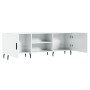 Glossy white engineered wood TV cabinet 150x30x50 cm by vidaXL, TV Furniture - Ref: Foro24-829110, Price: 96,91 €, Discount: %