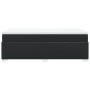 Cama box spring con colchón cuero sintético negro 90x190 cm