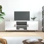 Glossy white engineered wood TV cabinet 150x30x50 cm by vidaXL, TV Furniture - Ref: Foro24-829070, Price: 86,81 €, Discount: %