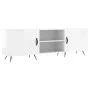 Glossy white engineered wood TV cabinet 150x30x50 cm by vidaXL, TV Furniture - Ref: Foro24-829070, Price: 86,81 €, Discount: %