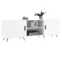 Glossy white engineered wood TV cabinet 150x30x50 cm by vidaXL, TV Furniture - Ref: Foro24-829070, Price: 86,81 €, Discount: %