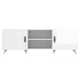 Mueble de TV madera de ingeniería blanco brillante 150x30x50 cm de vidaXL, Muebles TV - Ref: Foro24-829070, Precio: 86,81 €, ...