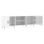 Glossy white engineered wood TV cabinet 150x30x50 cm by vidaXL, TV Furniture - Ref: Foro24-829070, Price: 86,81 €, Discount: %