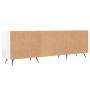 Mueble de TV madera de ingeniería blanco brillante 150x30x50 cm