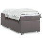 Cama box spring con colchón cuero sintético gris 90x200 cm en Camas y somieres | Comprar online en Foro24