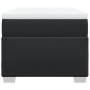 Cama box spring con colchón cuero sintético negro 100x200 cm