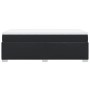Cama box spring con colchón cuero sintético negro 100x200 cm
