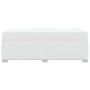 Cama box spring con colchón cuero sintético blanco 100x200 cm