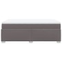 Cama box spring con colchón cuero sintético gris 120x190 cm
