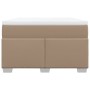 Cama box spring con colchón cuero sintético capuchino 120x190cm