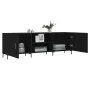 Black engineered wood TV cabinet 150x30x50 cm by vidaXL, TV Furniture - Ref: Foro24-829101, Price: 111,03 €, Discount: %