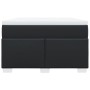 Cama box spring con colchón cuero sintético negro 120x200 cm