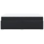 Cama box spring con colchón cuero sintético negro 120x200 cm