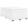 Cama box spring con colchón cuero sintético blanco 120x200 cm
