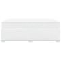 Cama box spring con colchón cuero sintético blanco 120x200 cm