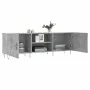 Engineered wood TV stand in concrete gray, 150x30x50 cm by vidaXL, TV Furniture - Ref: Foro24-829096, Price: 98,97 €, Discoun...