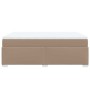 Cama box spring con colchón cuero sintético capuchino 140x190cm