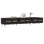 Black engineered wood TV cabinet 150x36x30 cm by vidaXL, TV Furniture - Ref: Foro24-829133, Price: 114,53 €, Discount: %
