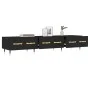 Black engineered wood TV cabinet 150x36x30 cm by vidaXL, TV Furniture - Ref: Foro24-829133, Price: 112,69 €, Discount: %