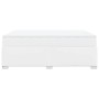 Cama box spring con colchón cuero sintético blanco 140x200cm