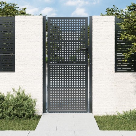 Puerta de jardín antracita 105x200 cm de acero