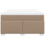 Cama box spring con colchón cuero sintético capuchino 140x200cm en Camas y somieres | Comprar online en Foro24