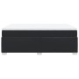 Cama box spring con colchón cuero sintético negro 160x200 cm