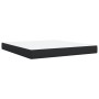 Cama box spring con colchón cuero sintético negro 180x200 cm