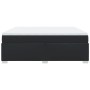 Cama box spring con colchón cuero sintético negro 180x200 cm