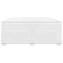 Cama box spring con colchón cuero sintético blanco 180x200 cm