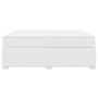 Cama box spring con colchón cuero sintético blanco 180x200 cm