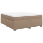 Cama box spring con colchón cuero sintético capuchino 180x200cm en Camas y somieres | Comprar online en Foro24