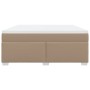 Cama box spring con colchón cuero sintético capuchino 180x200cm en Camas y somieres | Comprar online en Foro24