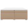 Cama box spring con colchón cuero sintético capuchino 200x200cm