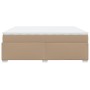 Cama box spring con colchón cuero sintético capuchino 200x200cm