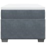 Cama box spring con colchón terciopelo gris oscuro 80x200 cm