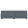 Cama box spring con colchón terciopelo gris oscuro 80x200 cm