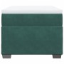 Cama box spring con colchón terciopelo verde oscuro 80x200 cm