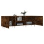 Mueble de TV madera de ingeniería roble ahumado 150x30x50 cm de vidaXL, Muebles TV - Ref: Foro24-829097, Precio: 90,50 €, Des...