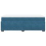Cama box spring con colchón terciopelo azul oscuro 80x200 cm
