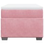 Cama box spring con colchón terciopelo rosa 80x200 cm