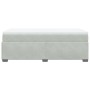 Cama box spring con colchón terciopelo gris claro 90x190 cm