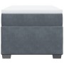 Cama box spring con colchón terciopelo gris oscuro 90x190 cm