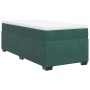 Cama box spring con colchón terciopelo verde oscuro 90x190 cm en Camas y somieres | Comprar online en Foro24