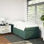 Cama box spring con colchón terciopelo verde oscuro 90x190 cm en Camas y somieres | Comprar online en Foro24